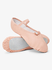 Theatricals - Girls Beginner Leather Full Sole Ballet Shoes
